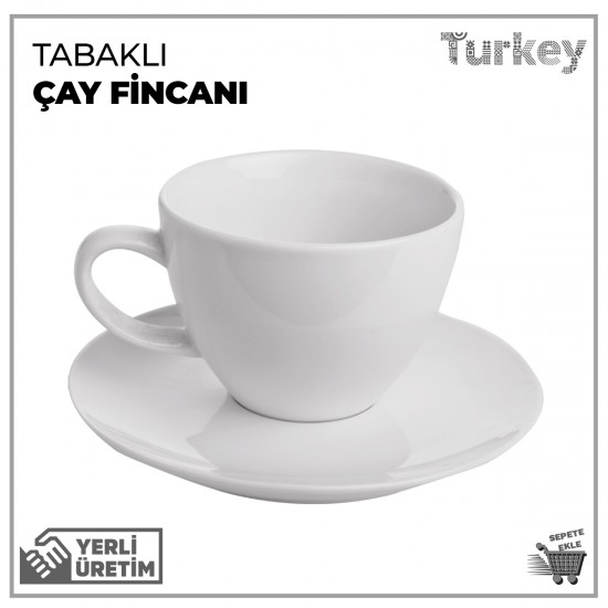 Baskılı Tabaklı Çay Fincanı Baskılı Tabaklı Çay Fincanı